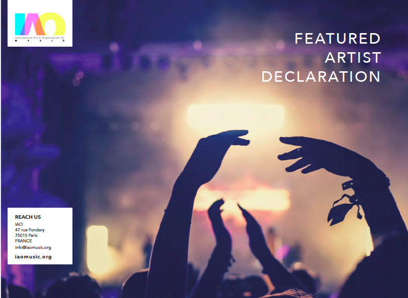 IAO presents the “Featured Artist Declaration”